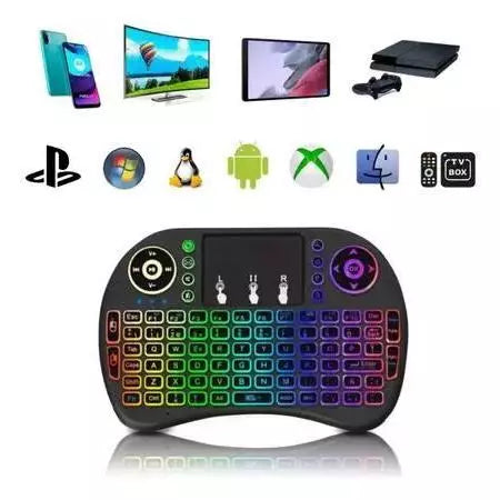 Mini Teclado Controle Sem Fio Para Smart Tv Tv Box Pc