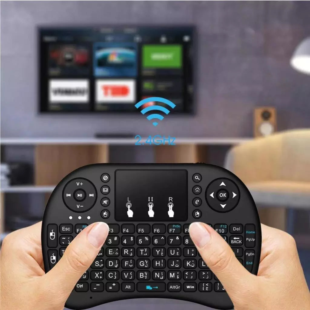 Mini Teclado Controle Sem Fio Para Smart Tv Tv Box Pc