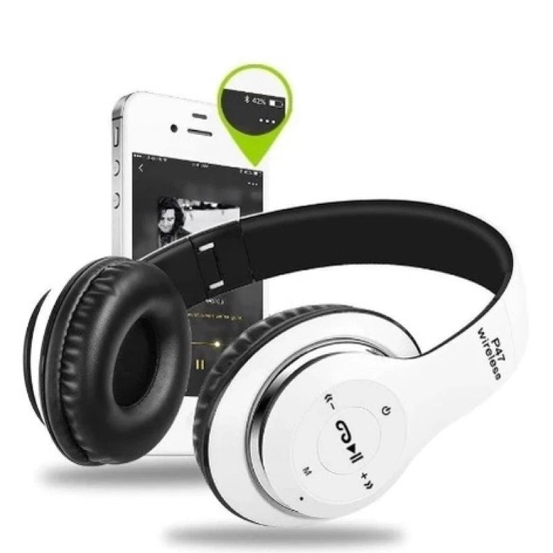 Fone P47 Headphone Sem Fio Estéreo Redução de Ruídos Bluetooth 5.0 Universal Marisa